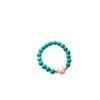 Anillo de Turquesa con Perla de Agua Dulce para Mujer, Anillo Elegante de Diseño de Celebridad de Internet, Lujo Ligero de Alto Nivel, Anillo Ajustable Elástico
