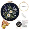 Kit de materiales de bordado hecho a mano DIY Ramo de flores estilo europeo Fábrica de bordado en tela suministrado para mercados transfronterizos chino e inglés