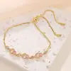 Pulsera de Diamantes de Imitación y Circonita con Brillo Flash de Lujo Ligero Transfronteriza para Mujer, Pulsera Versátil Exquisita de Gama Alta, Pulsera Ajustable Extraíble
