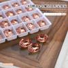 Manicura Huevo de Paloma Joyería de Diamante Acabado Brillante Taladro Huevo de Ganso Lujo Ligero Alto Sentido Rosa Champaña Joyería de Manicura