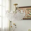Restaurante estilo americano araña de cristal nuevo estilo retro lámpara atmosférica para dormitorio sala de estar lámpara de cristal francesa europea nórdica