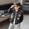 Ropa infantil niños chaqueta de otoño estilo coreano ropa de primavera y otoño para bebé chaqueta cárdigan deportiva niños pequeños y medianos ropa infantil de comercio exterior