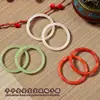 Pulsera de Imitación de Jade de Vidrio para Mujer, Accesorios Estilo Chino Transparente Hielo Dinastía Han, Pulsera de Agua Gasificada Frambuesa Mismo Estilo Xiaohongshu para Mujer