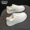 Piel Genuina Suela Suave Pies Que No Se Cansan Zapatos sin Cordones Zapatos Blancos para Mujer 2026 Otoño Nuevo Versátil Estudiante Suela Plana Casual Zapatos Deportivos