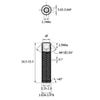 Tornillo de cabeza hexagonal de acero inoxidable 304 con extremo plano y cabeza plana DIN913, tornillo sin cabeza, M3-M10