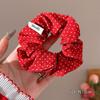 Dulce Liga para el Cabello Scrunchie para Mujeres, Satén de Alta Gama Estilo Coreano Versátil Cuerda para el Cabello, Suave Encaje Lunares Accesorio para el Cabello, Pañuelo Cuadrado para la Cabeza