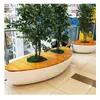 Banco de piscina Huangli FRP con forma de árbol, silla grande personalizada para exteriores, parterre de flores, exhibición comercial en aeropuertos, escultura de jardín paisajístico.