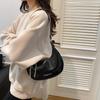 Bolso de Moda Media Luna para Axila para Mujer 2025 Nuevo Moda Primavera Lazo Bolso Dumpling Bolso de Hombro para Viaje