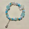 Pulseira de Joias Novo Estilo Coreano Temperamento Pulseira de Contas de Cristal Pulseira de Casal Estudante Crianças Joias Femininas Venda por Atacado