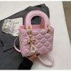 Nova Bolsa Diana Primavera 2026 Bolsa de Mão Casual Feminina Textura Única Moda Versátil Bolsa de Ombro Transversal