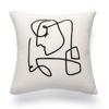 Almohada estilo ins pata de gallo modelo almohada habitación cojín de mesita de noche bordado tridimensional funda de almohada abstracta con relleno