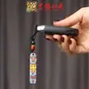 Chaveiro Pingente Dança do Leão Gravado Pintado à Mão em Jacarandá Yiming Xianyuan Corrente de Celular DIY Pingente da Fortuna