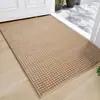 Alfombrilla de baño de lino simple más vendida, alfombrilla absorbente de agua para el inodoro, alfombrilla antideslizante para la entrada, felpudo simple