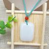 Collar con hebilla de paz de cristal de jade de imitación, colgantes para hombres y mujeres, suministro en vivo, drenaje, pequeños obsequios, una generación de mayoristas