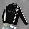 Sudadera jacket bordada de moda estilo Hong Kong, unisex, nueva colección primavera/otoño 2026, corte holgado estilo americano, cuello alto, con cremallera