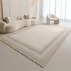 Alfombra de Velour de Cristal Color Crema para Sala de Estar, Dormitorio, Tienda Completa, Alfombra para Mesa de Café, Hogar, Absorbente de Agua, Resistente a la Suciedad, Antideslizante, Generación de una Pieza