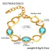 Diseño de Rueda de la Fortuna Oro de 18 Quilates Acero Inoxidable Tobillera Colorida Nicho Elegante Versátil Verano Lujo Accesible Tobillera Joyería para el Pie