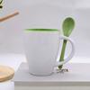 Taza de Café con Forma de Tambor de Cintura Colorida con Cuchara, Logo Impreso, Regalo Promocional, Vaso de Agua para Eventos con Cuchara, Taza