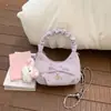 Bolsos de Diseño de Nicho para Mujer, Verano 2026 Nuevo Bolso Cruzado de Hombro con Cadena Estilo Coreano, Bolso de Mano Popular Plegado Tipo Bollo