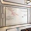 Nuevo Mural Decorativo Estilo Chino Concepto Artístico Flor y Pájaro Sencillos Pared de Fondo para TV Sala de Estar Sofá Dormitorio Revestimiento de Pared Decorativo Pegatina de Pared