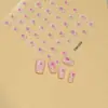 Novo Adesivo para Nail Art Estéreo 5D Em relevo Borboleta Flor Renda Laço Rosa Adesivo de Unha de Alta Qualidade