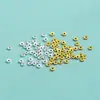 Prata Esterlina S925 Prata Lisa Prata Quebrada Redondo Mini Espaçador DIY Anel de Pérola Pulseira de Cristal Branco Espaçador Acessórios