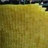 Tira quadrada de poliuretano de alta absorção de choque elástica Folha de borracha Youli de poliuretano amarelo Tira quadrada de tendão de carne translúcida Tamanho do corte
