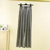 Pantalones de pierna ancha de arroz glutinoso para mujer Primavera y Otoño nuevos pantalones suaves de arroz glutinoso cintura alta caída adelgazantes rectos casuales