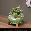 Tanque de Peces de Cerámica Adornos de Agua Corriente Fuente Pequeño Tanque para Peces Dorados Hogareño Recipiente Grande para Peces Sala de Estar Humidificación Decoración Paisajismo