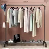 Secador de ropa simple, secador de ropa plegable de un solo poste para interiores, estante de almacenamiento para dormitorio y hogar, perchero