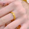 Anillo Puzuo Gold Shop Estilo Similar Oro Arena Diamante Espiga de Trigo Calabaza para Mujer, Anillo de Diseño Nicho Lujo Accesible para Novia