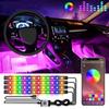 Explosiones Transfronterizas Luz Ambiental para Coche Uno Arrastra Cuatro Luz de Pie para Coche Luz Ambiental Nido de Pie Luz Modificada Cambio de Interior de Coche
