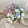 ¡Autorización! Carpa Dragón Artificial y Flores de Peonía para Decoración de Mesa de Comedor y Sala de Estar, Arreglos Florales para Salón de Bodas y Accesorios de Fotografía