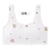 Sutiã Camiseta Fixo Estampado de Alça Larga Fino Sem Costura para Período de Desenvolvimento, Sem Aro, Confortável para Meninas Jovens