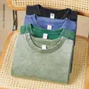 Popular 230g Estilo Americano Lavada Vintage Gola Redonda Manga Curta Unissex Marca Tendência Verão 2026 Algodão Puro Camiseta Fábrica Atacado