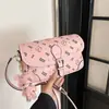 Bolsa de Ombro para o Trabalho para Mulheres 2026 Nova Moda Primavera Bolsa Pequena Quadrada de Ombro Cruzada Bolsa de Axila Estampada Retro para o Trabalho