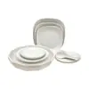 Platos Resistentes al Viento Estilo Arroz de Fábrica Original, Resistentes a Altas Temperaturas, Engrosados, Anticaídas, Platos y Vajilla Desechables para Hogar, Hotel, Mesa de Comedor Exterior