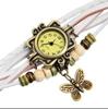 AliExpress Explosivo Moda Retrô Borboleta Pingente Pulseira Assista Tecido à mão personalizado casual masculino e feminino