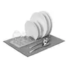 Estante de secado de cocina de plástico, tapete multifuncional para secar, tapete de drenaje, estante invertido para tazas, platos, vajilla