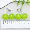 Pendientes Colgantes de Aleación Acrílica de Cereza de Cristal 3D para Hacer Manualidades Transfronterizos, Collares, Llaveros, Accesorios de Joyería