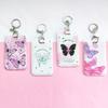 Set de Tarjetas Lindas Anti-pérdida para Niña Estudiante Dibujos Animados Mariposa Estilo Ins Bolsa para Tarjetas de Campus Tarjetas de Juego Cubierta Protectora para Tarjeta de Acceso