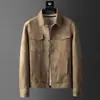 Jaquetas de Primavera e Outono para Homens 2023 Novo Estilo Fresco Tendência Marca High-End Moda Casual Masculina Jaqueta Masculina de Camurça