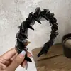 Diadema de Malla Pequeña Fragante Esponjosa de Corea del Sur 2025 Nuevo Pinza para el Cabello de Presión Antideslizante de Alta Calidad Diadema para la Parte Superior del Cráneo para Mujeres