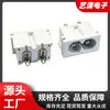 Tomada Oito pinos AC-019A núcleo sólido sem coluna de posicionamento DB-8 tomada oito rabos 22*12 pino dobrado 8 branco preto