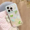 Funda de Teléfono Móvil Estilo Coreano Verano Playa Árbol de Coco Manzana 18Promax Adecuada para Iphone16Pro Doble Capa 15Pro17