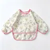 Bata impermeable de manga larga para niños, Babero para comer, Ropa anti-manchas para bebés, Delantal de comida, Babero impermeable para pintar para niños