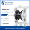 Bomba Qivey Bomba de diafragma pneumática fluoroplástica de venda direta da indústria QBY-15 PVDF Bomba autoescorvante química resistente a ácidos e álcalis resistente à corrosão