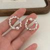 Anillo de Plata de Ley S925 con Perla Hielo Triturado Heng Heng para Mujer Moda de Nicho Elegante Anillo Versátil Estilo Frío Sensación de Alta Gama