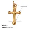 Colar Cruz Pendant Colar Cruzado Novo Retro Luxo Leve Aço Inoxidável Banhado a Ouro 18K Acessórios para Mulheres