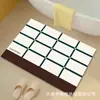 Tapete de Chão Absorvente de Lama Diatomácea Listrado Coreano para Banheiro Antiderrapante e Resistente a Manchas Tapete para Pés Tapete de Secagem Rápida para Porta de Banheiro Doméstico